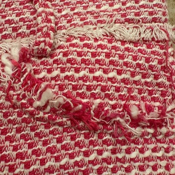 NWT Zara TWEED WEAVE STRUCTURED HIGH WAIST SHORTS W/ BACK POCKETS PINK Medium - Picture 6 of 13